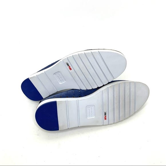 Johnston & Murphy Preppy Blue Perforated Suede Slip On Loafer Elevated Sneaker - Picture 14 of 15